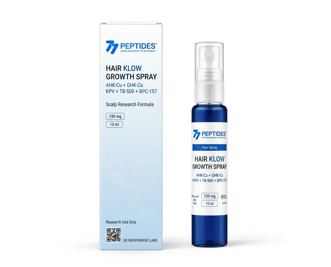 77 Peptides HAIR KLOW Growth Spray 130 mg / 10 ml with its retail box